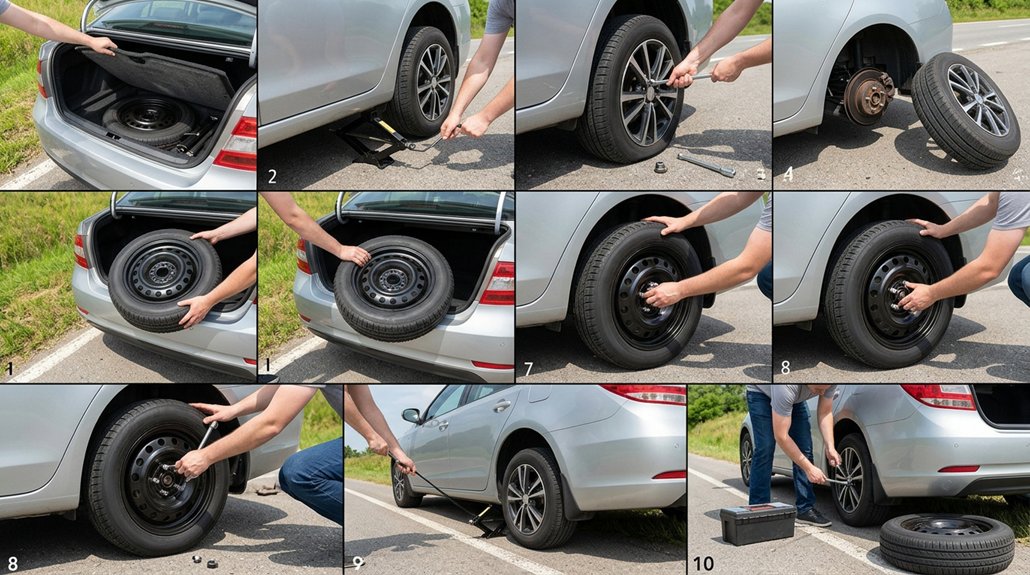 steps to install a spare