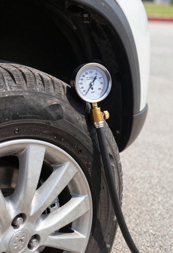 tire pressure monitor and adjust